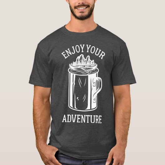 Camping Enjoy Your Adventure Coffee Mug Canoe fami T-Shirt (Vorderseite)
