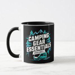 Camping Equipment Essentials erhältlich! Schwarze Tasse