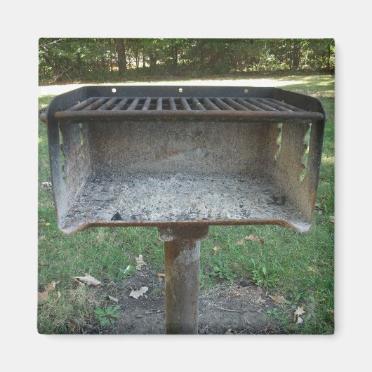 Camping Erinnerungen Campground Grill Magnet (Vorne)