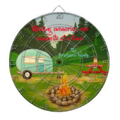 Camping Erinnerungen Dart Board Dartscheibe (vorne)