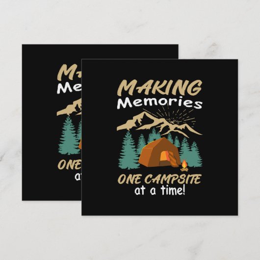CAMPING Erinnerungen Einladung (Vorne/Hinten)