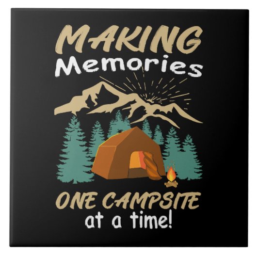 CAMPING Erinnerungen Fliese (Vorderseite)