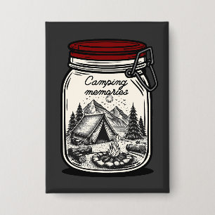 Camping-Erinnerungen Glas Button
