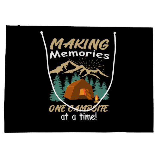 CAMPING Erinnerungen Große Geschenktüte (Rückseite)