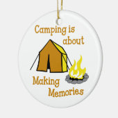 Camping-Erinnerungen Keramik Ornament (Links)