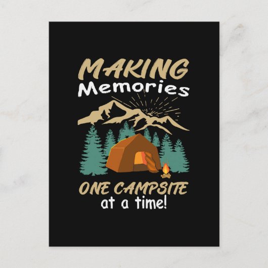 CAMPING Erinnerungen Postkarte (Vorderseite)