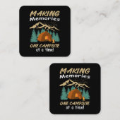 CAMPING Erinnerungen Quadratische Visitenkarte (Vorne/Hinten)