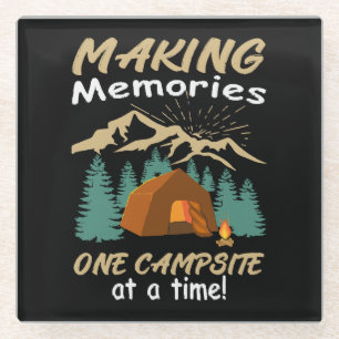 CAMPING Erinnerungen schaffen Glasuntersetzer
