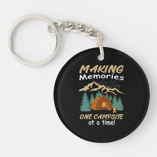 CAMPING Erinnerungen Schlüsselanhänger (Vorderseite)