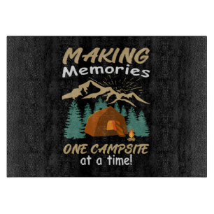 CAMPING Erinnerungen Schneidebrett