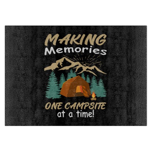 CAMPING Erinnerungen Schneidebrett (Vorderseite)