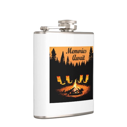 Camping Erinnerungen warten Flachmann (Rechts)