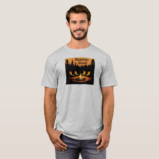 Camping Erinnerungen warten T-Shirt (Vorne ganz)