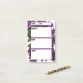 Camping-Essensplanungstool für Floral Lilacs Post-it Klebezettel (Auf Schreibtisch)