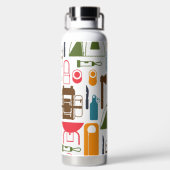 Camping Essentials Thema Wasser Flasche (Rückseite)
