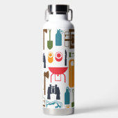 Camping Essentials Thema Wasser Flasche (Vorderseite)