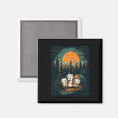 Camping Fall Vibes Retro Herbst Frauen Kinder Kind Magnet (Vorderseite/Rückseite)