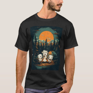Camping Fall Vibes Retro Herbst Frauen Kinder Kind T-Shirt