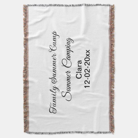 Camping Familienurlaub benutzerdefinierte Name Dat Decke (Vorderseite Vertikal)