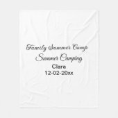 Camping Familienurlaub benutzerdefinierte Name Dat Fleecedecke (Vorderseite)