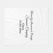 Camping Familienurlaub benutzerdefinierte Name Dat Fleecedecke (Vorderseite (Horizontal))