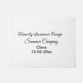 Camping Familienurlaub benutzerdefinierte Name Dat Fußmatte (Vorderseite)