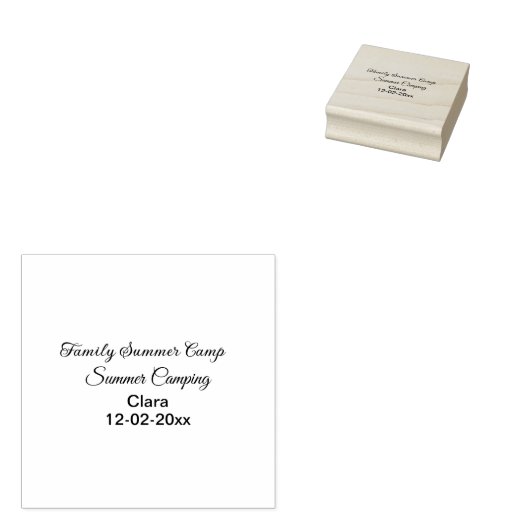 Camping Familienurlaub benutzerdefinierte Name Dat Gummistempel (Stempel)