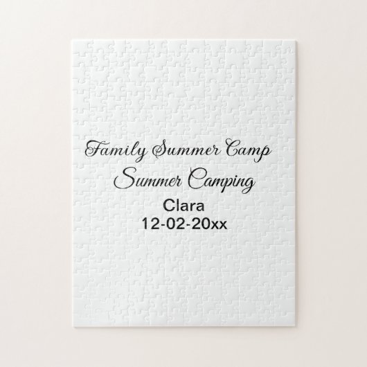 Camping Familienurlaub benutzerdefinierte Name Dat Puzzle (Vertikal)