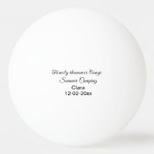 Camping Familienurlaub benutzerdefinierte Name Dat Tischtennisball (Rückseite)