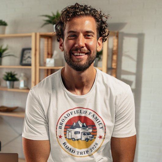 Camping Family Vacation RV Road Trip Matching Tri-Blend Shirt