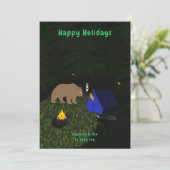 Camping Feiertagskarte (Stehend Vorderseite)