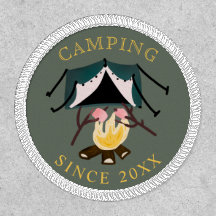 Camping-Feuerzelt-Illustration im Freien