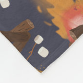 Camping Fire Outdoor Adventure & Marshmallows Fleecedecke (Ecke)
