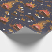 Camping Fire Outdoor Adventure & Marshmallows Geschenkpapier (Ecke)