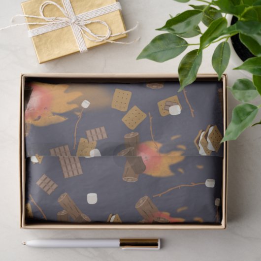 Camping Fire Outdoor Adventure & Marshmallows Seidenpapier (Geschenk)