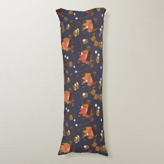 Camping Fire Outdoor Adventure & Marshmallows Seitenschläferkissen (Vorderseite Vertikal)