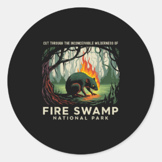 Camping Fire Swamp Nationalpark California Runder Aufkleber