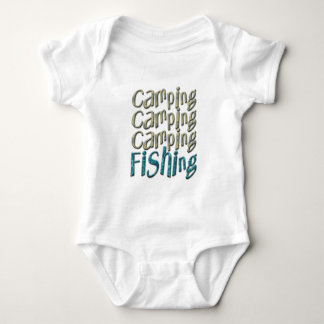 Camping Fischen Baby Strampler