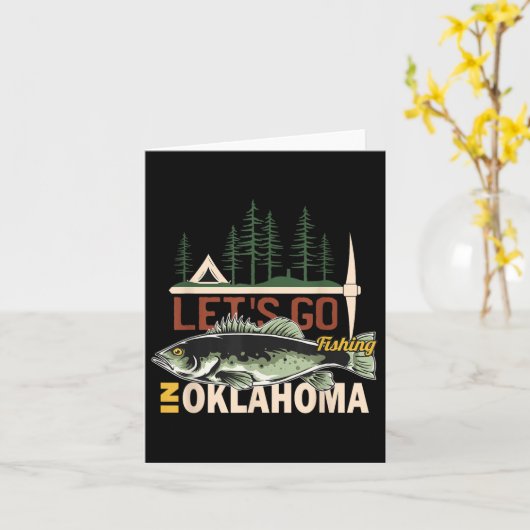 Camping Fischen in Oklahoma - Naturfisch Oklahoma Karte (Gelbe Blume)