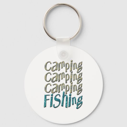 Camping Fischen Schlüsselanhänger (Vorderseite)
