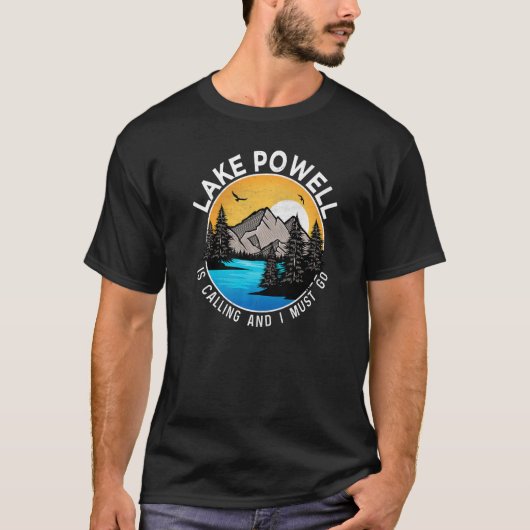 Camping Fischen Seefischerei Lakeview T-Shirt (Vorderseite)