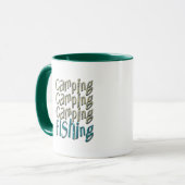 Camping Fischen Tasse (Vorderseite Links)