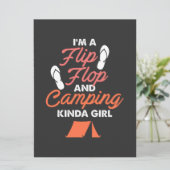 Camping - Flip Flop Und Camping Mädchen (Stehend Vorderseite)