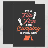 Camping - Flip Flop Und Camping Mädchen (Vorne/Hinten)