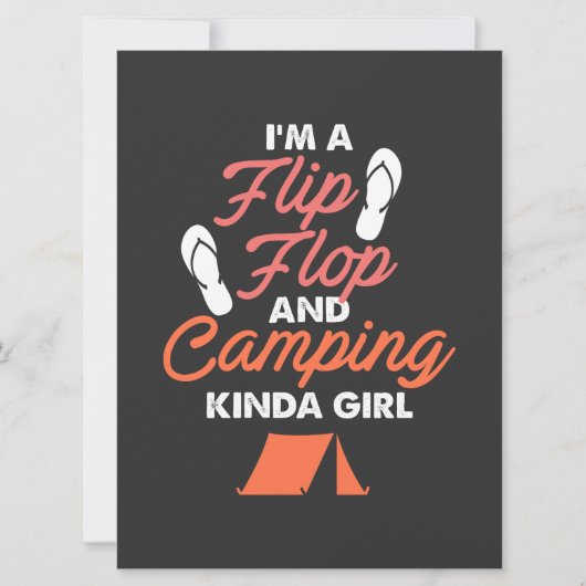 Camping - Flip Flop Und Camping Mädchen (Vorderseite)