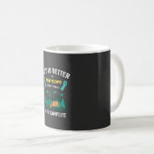 Camping - Flip Flops mit Fireball Kaffeetasse (VorderseiteRechts)