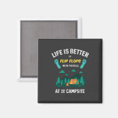 Camping - Flip Flops mit Fireball Magnet (Vorderseite/Rückseite)