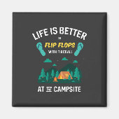 Camping - Flip Flops mit Fireball Magnet (Vorne)