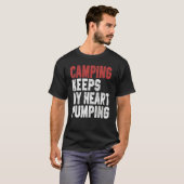 Camping  For Men Women Trip RV Vacation Hiker T-Shirt (Vorne ganz)