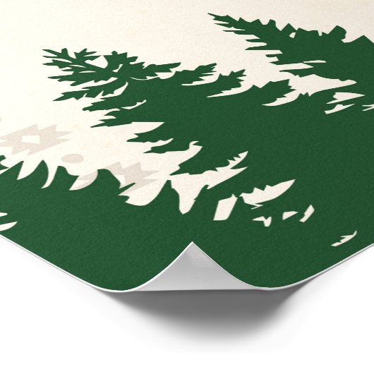 Camping Forest Baby Dusche Begrüßungszeichen Poster (Ecke)